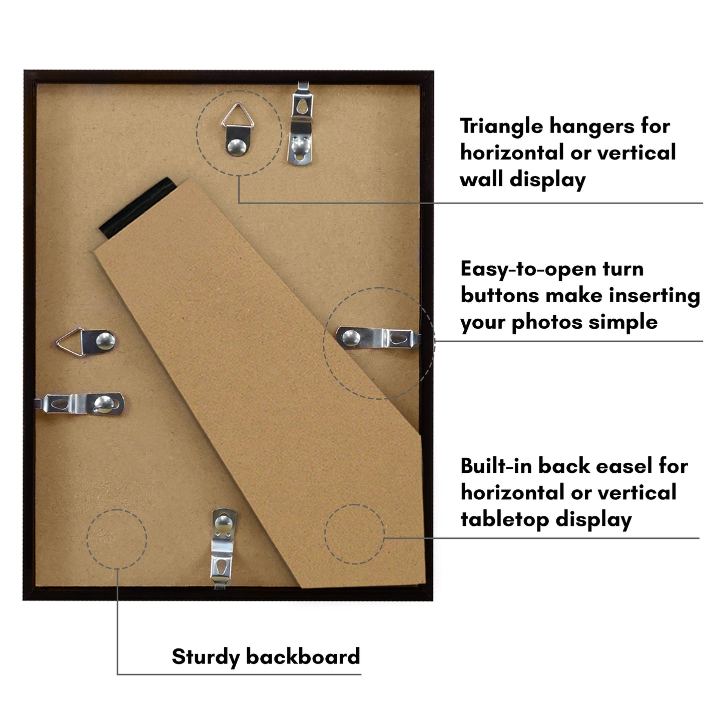Picture Frame 2 Pack | With Mat | Modern Style | Shatter-Resistant Glass Display
