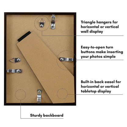 Picture Frame 2 Pack | With Mat | Modern Style | Shatter-Resistant Glass Display
