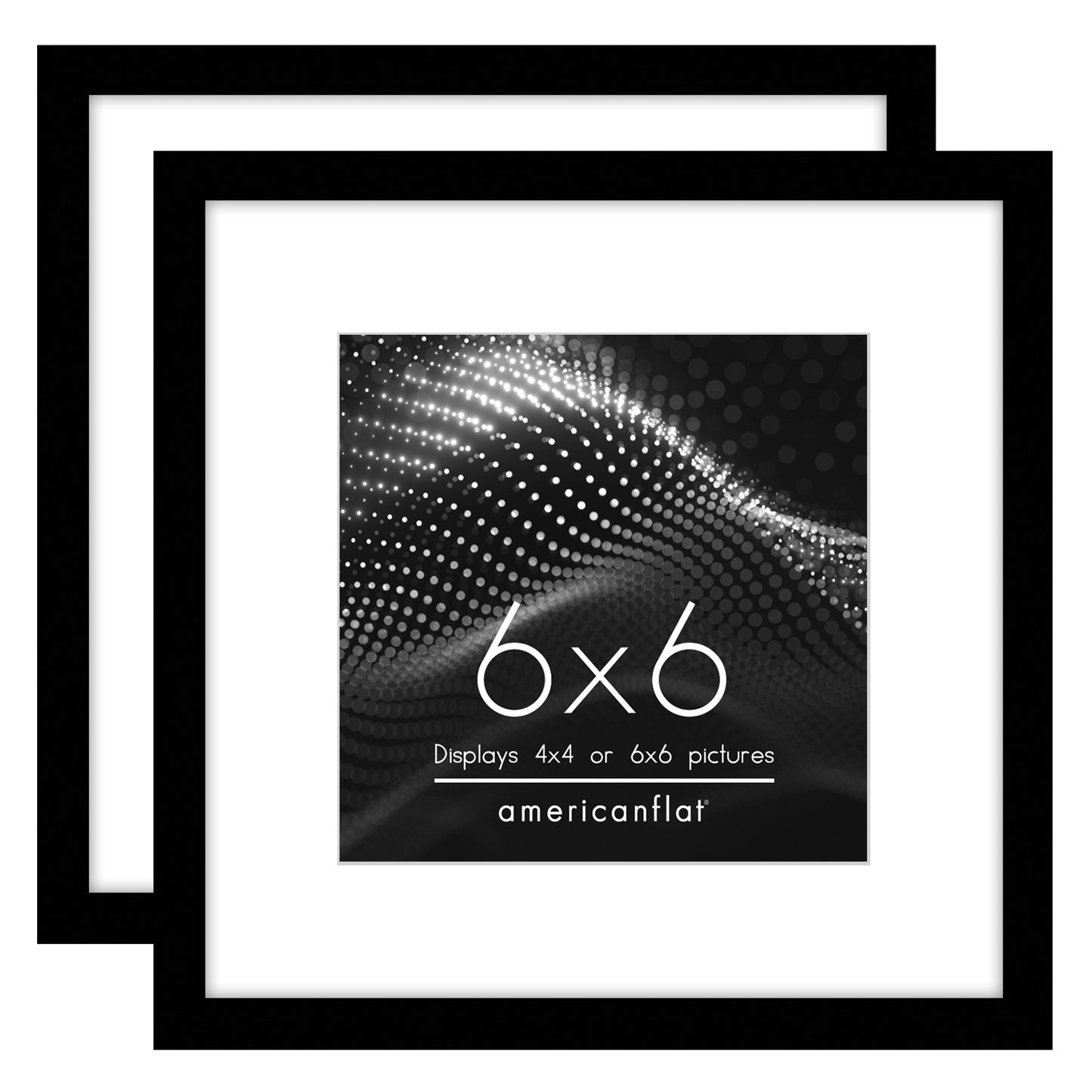 Picture Frame 2 Pack | With Mat | Modern Style | Shatter-Resistant Glass Display