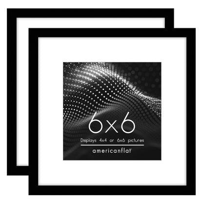 Picture Frame 2 Pack | With Mat | Modern Style | Shatter-Resistant Glass Display