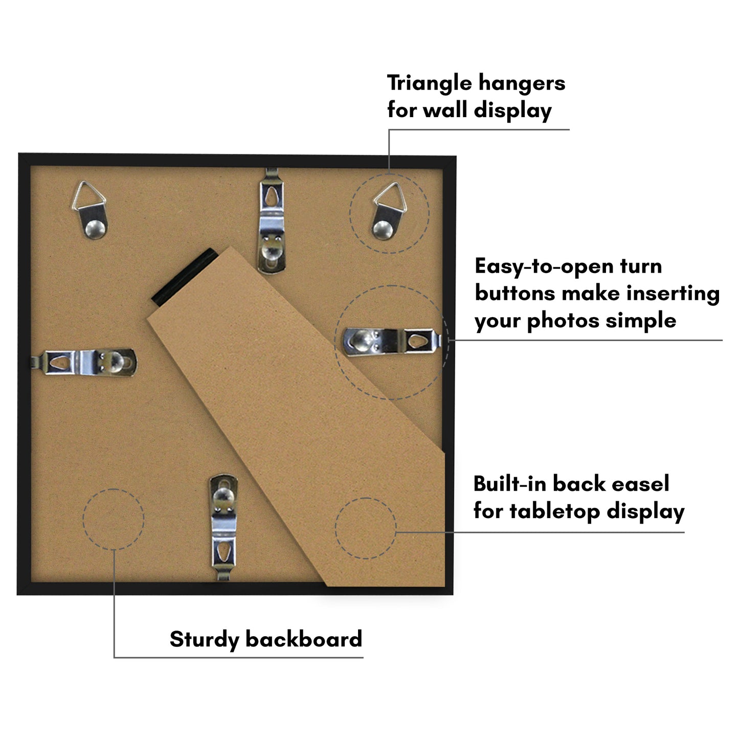 Picture Frame 2 Pack | With Mat | Modern Style | Shatter-Resistant Glass Display