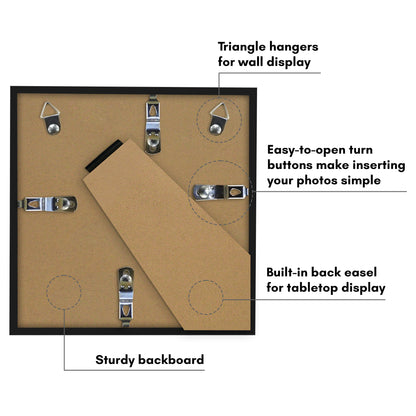 Picture Frame 2 Pack | With Mat | Modern Style | Shatter-Resistant Glass Display