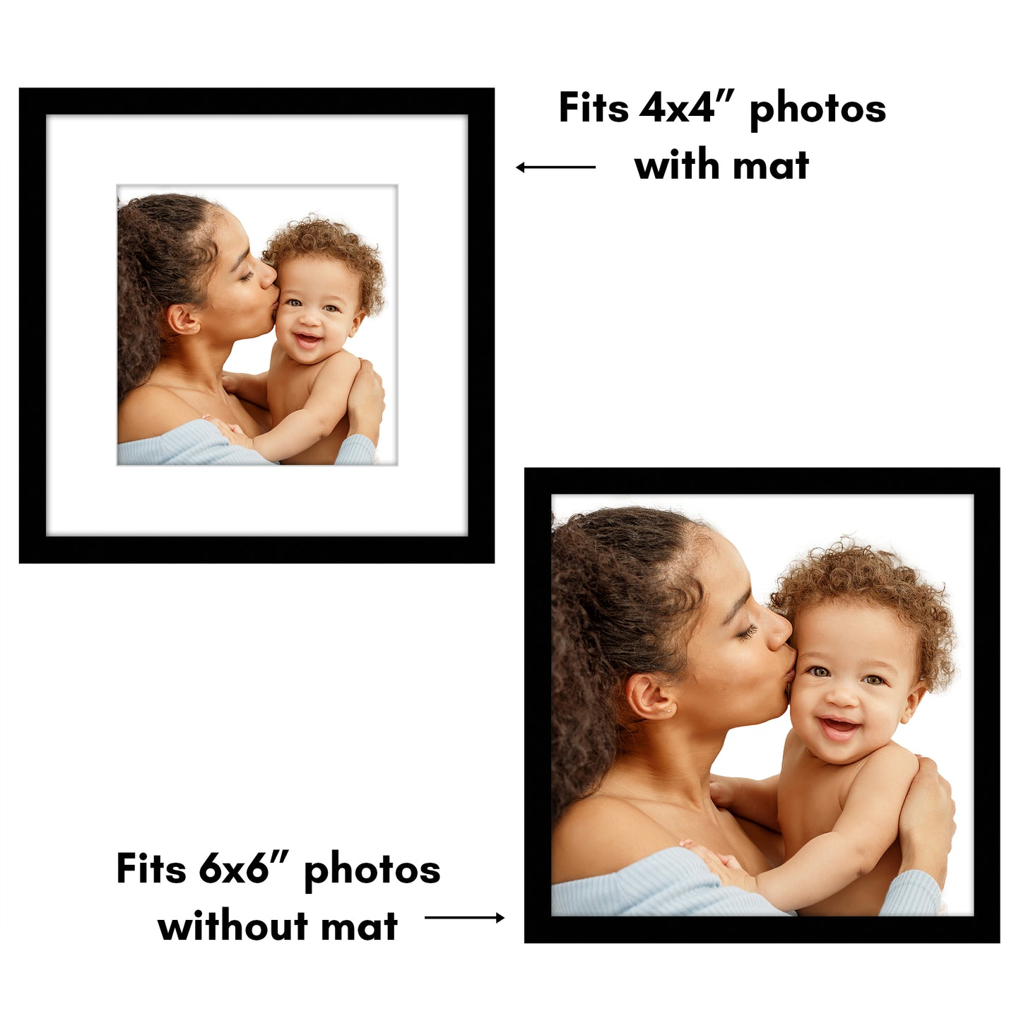 Picture Frame with Mat | Modern Style | Shatter-Resistant Glass | Wall Display