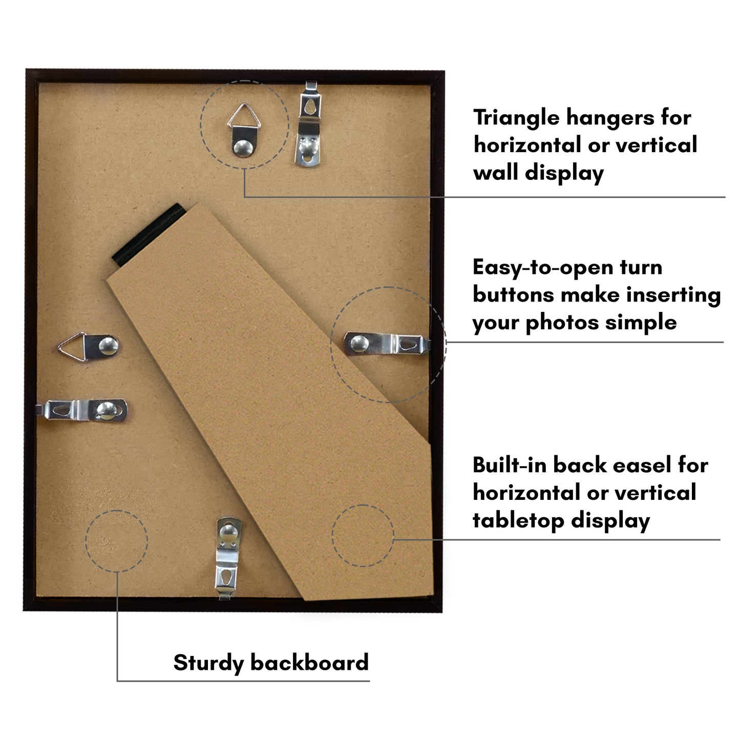 Picture Frame 2 Pack | With Mat | Modern Style | Shatter-Resistant Glass Display