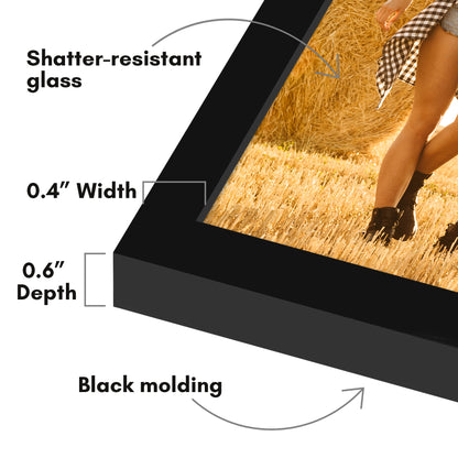 Wall Picture Frame | Contemporary Style | Protective Glass | Easy Mount Display