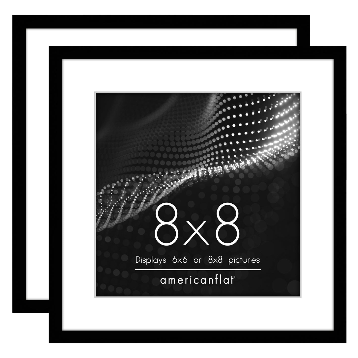 Picture Frame 2 Pack | With Mat | Modern Style | Shatter-Resistant Glass Display