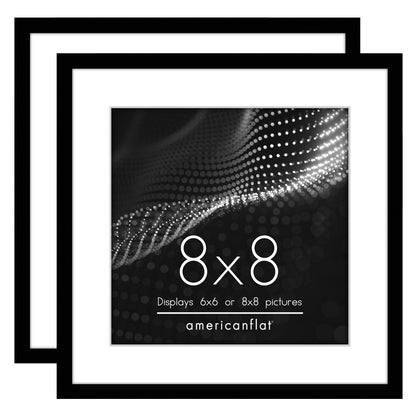 Picture Frame 2 Pack | With Mat | Modern Style | Shatter-Resistant Glass Display