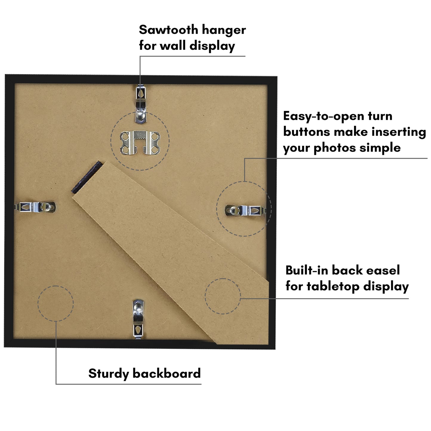 Picture Frame 2 Pack | With Mat | Modern Style | Shatter-Resistant Glass Display