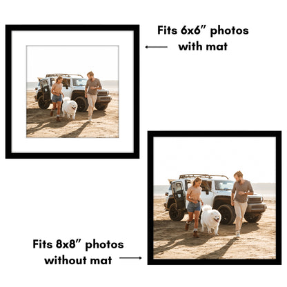 Picture Frame with Mat | Modern Style | Shatter-Resistant Glass | Wall Display