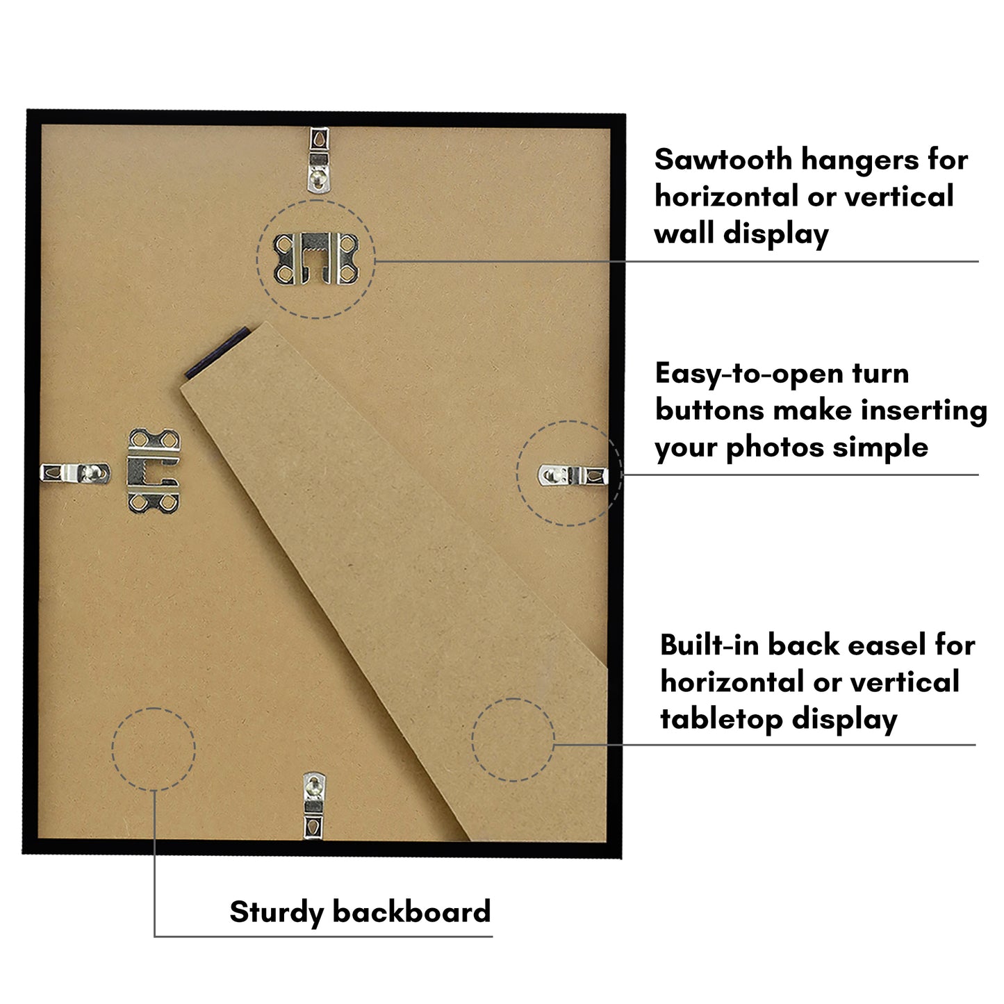 Picture Frame 2 Pack | With Mat | Modern Style | Shatter-Resistant Glass Display