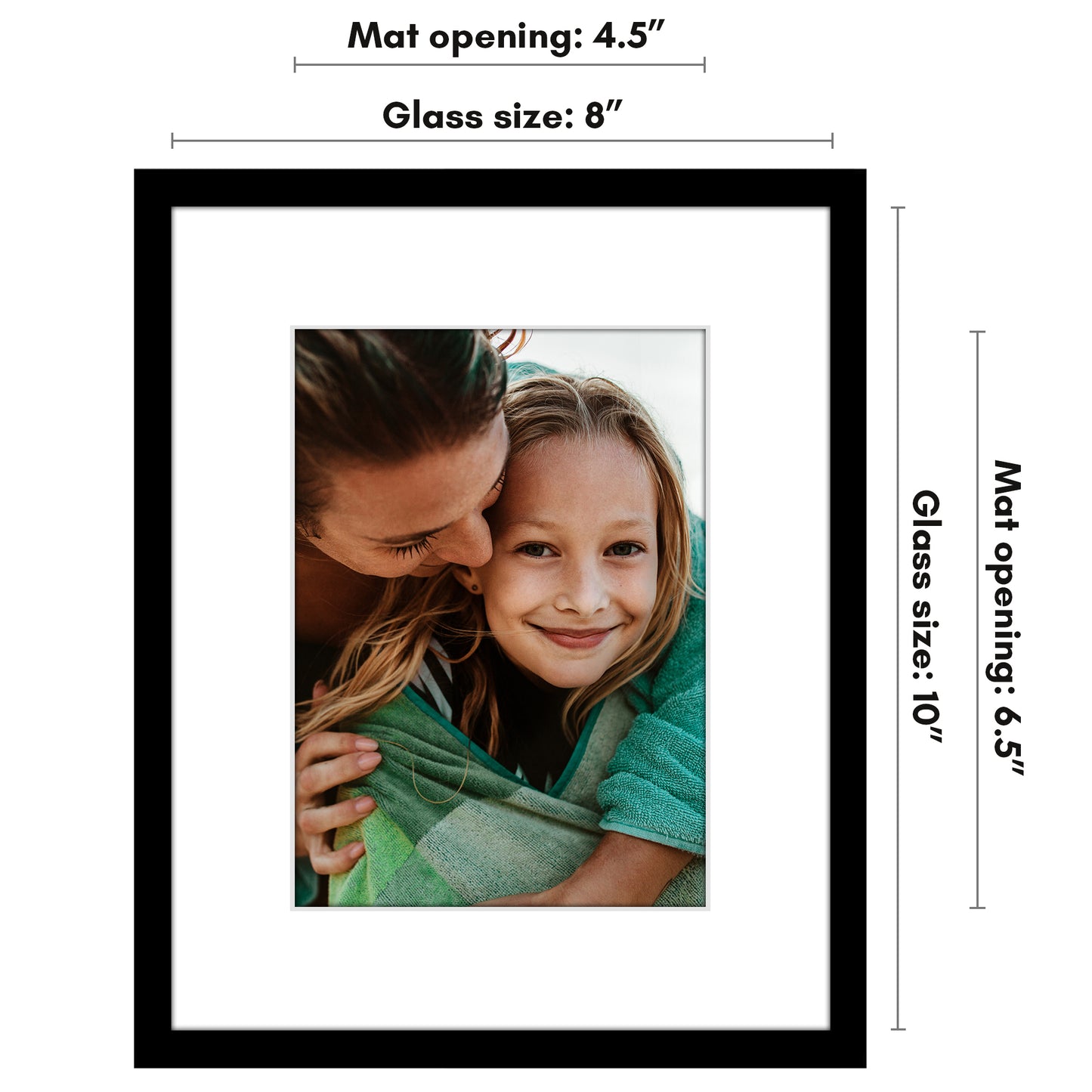 Picture Frame with Mat | Modern Style | Shatter-Resistant Glass | Wall Display