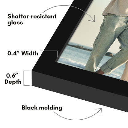 Wall Picture Frame | Contemporary Style | Protective Glass | Easy Mount Display
