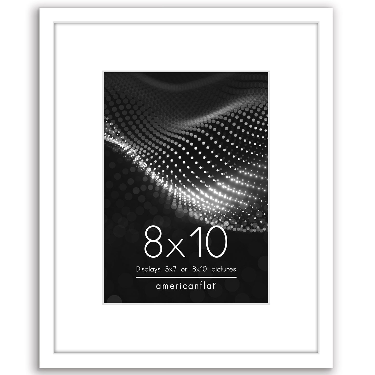 Picture Frame with Mat | Modern Style | Shatter-Resistant Glass | Wall Display