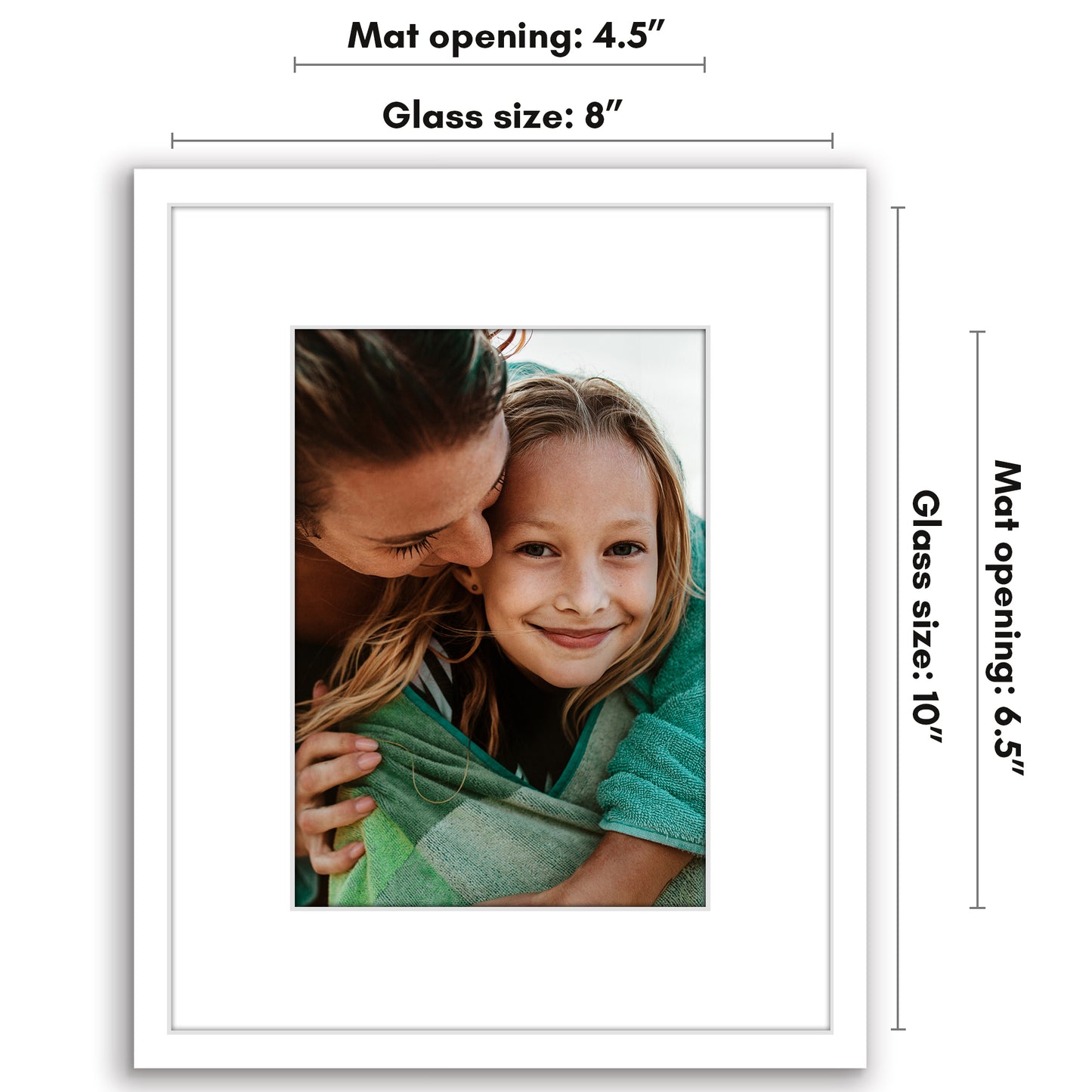 Picture Frame with Mat | Modern Style | Shatter-Resistant Glass | Wall Display