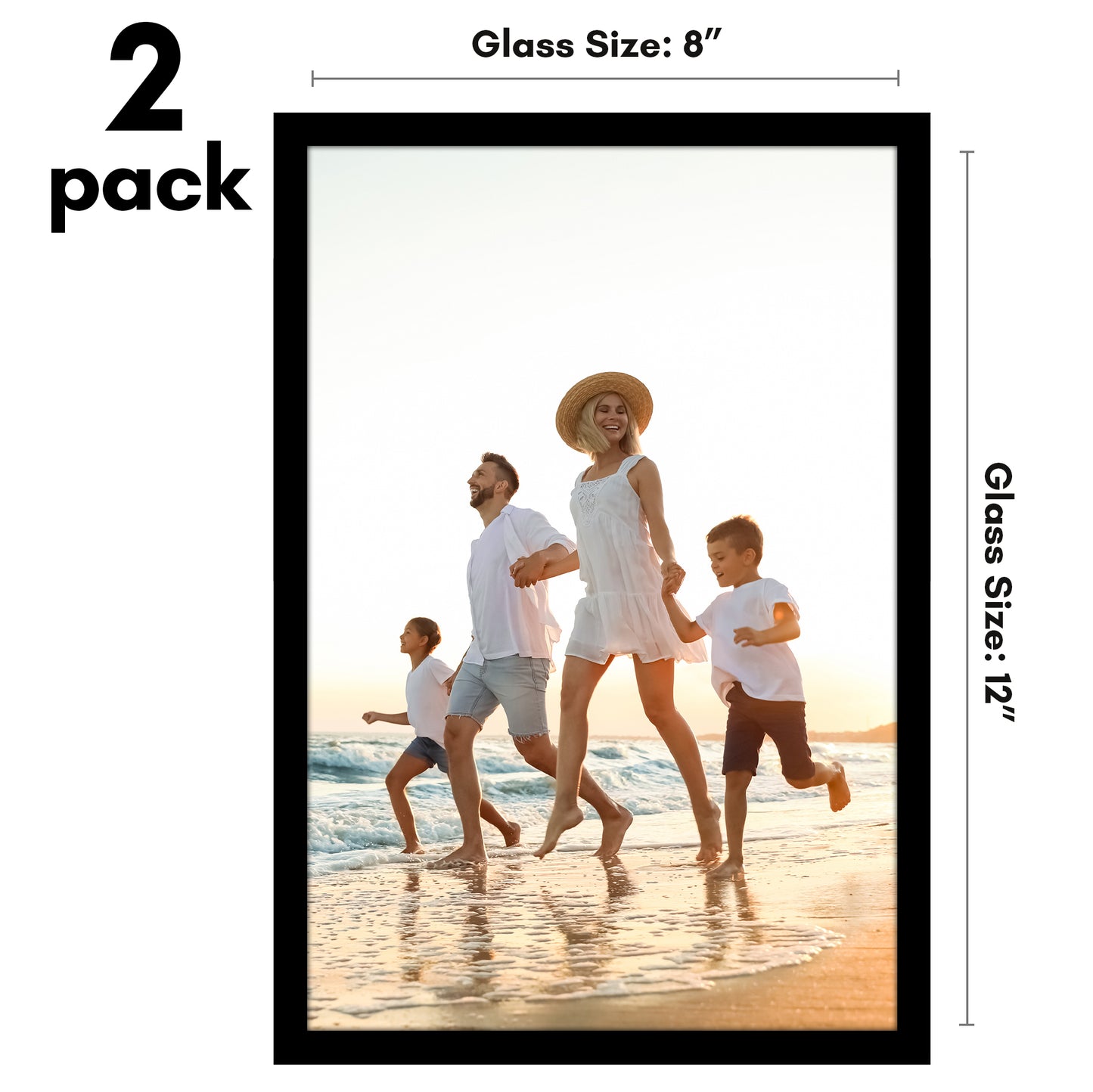 Picture Frame 2 Pack | Modern Design | Shatter-Resistant Glass | Wall Decor