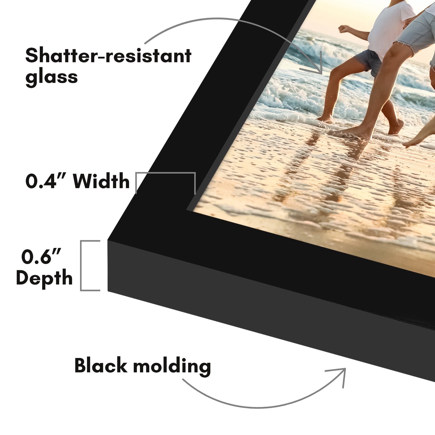 Picture Frame 2 Pack | Modern Design | Shatter-Resistant Glass | Wall Decor