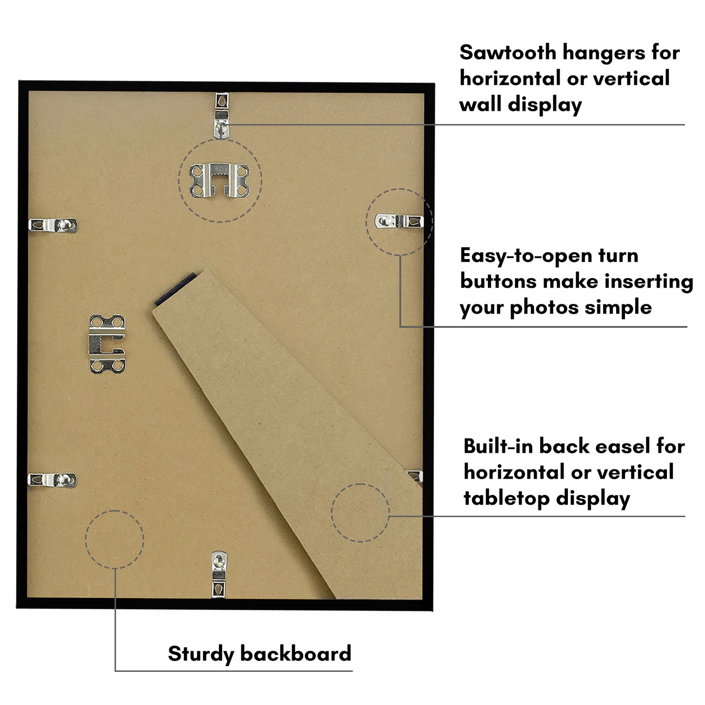Picture Frame 2 Pack | With Mat | Modern Style | Shatter-Resistant Glass Display