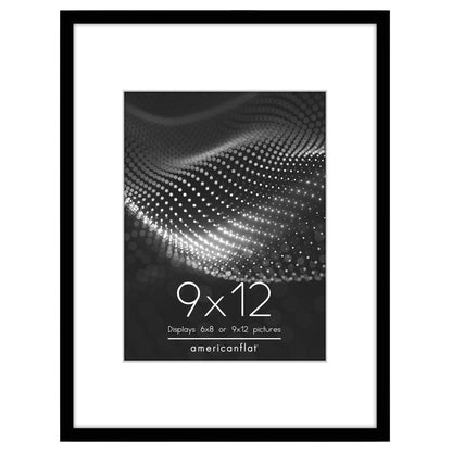 Picture Frame with Mat | Modern Style | Shatter-Resistant Glass | Wall Display
