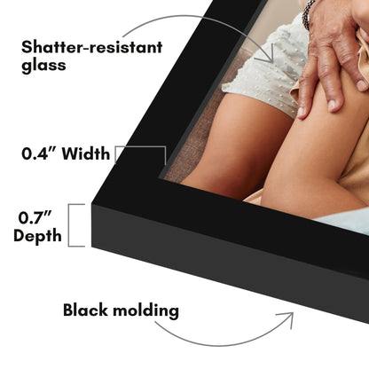 Wall Picture Frame | Contemporary Style | Protective Glass | Easy Mount Display