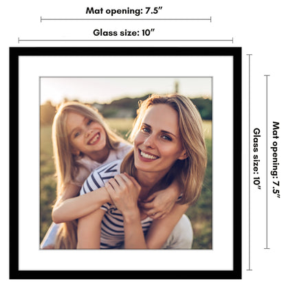 Picture Frame with Mat | Modern Style | Shatter-Resistant Glass | Wall Display