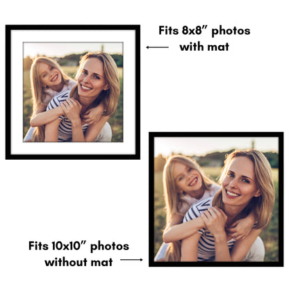 Picture Frame with Mat | Modern Style | Shatter-Resistant Glass | Wall Display