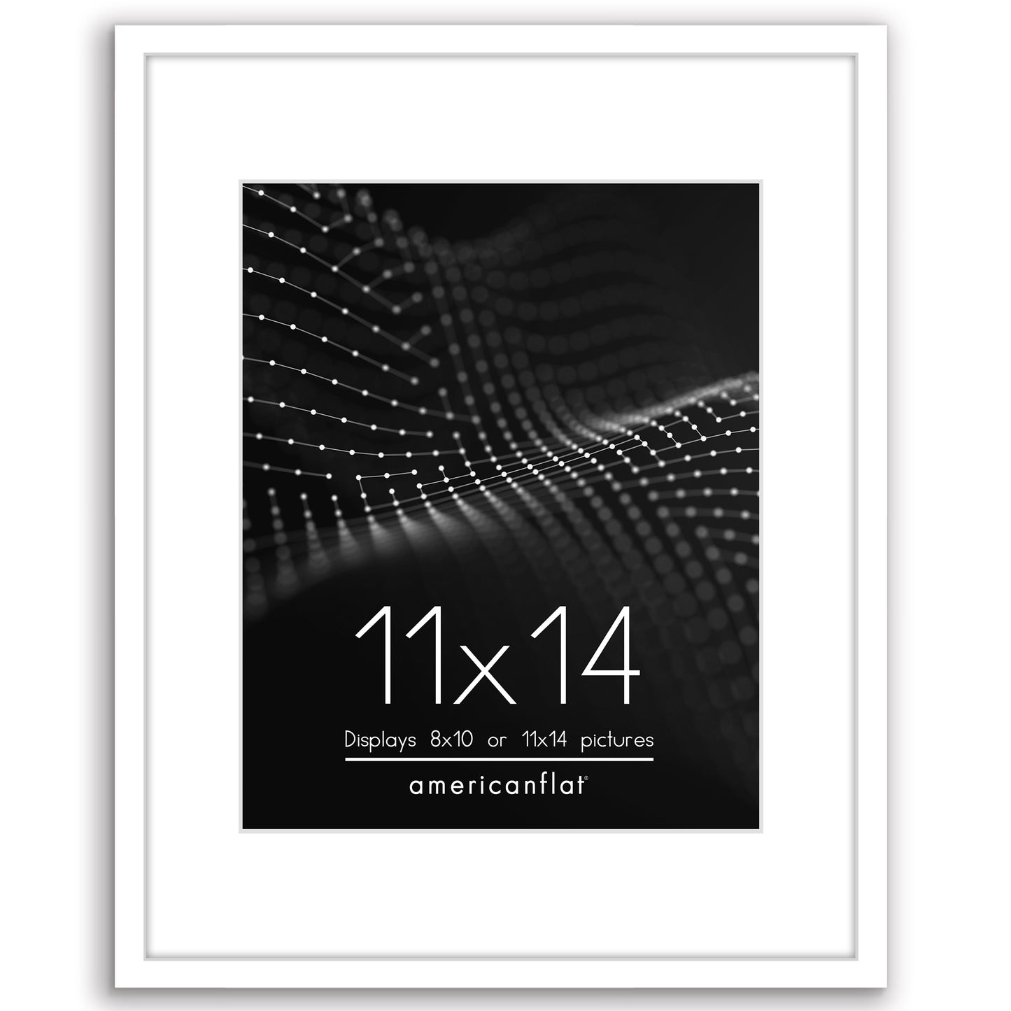 Picture Frame with Mat | Modern Style | Shatter-Resistant Glass | Wall Display