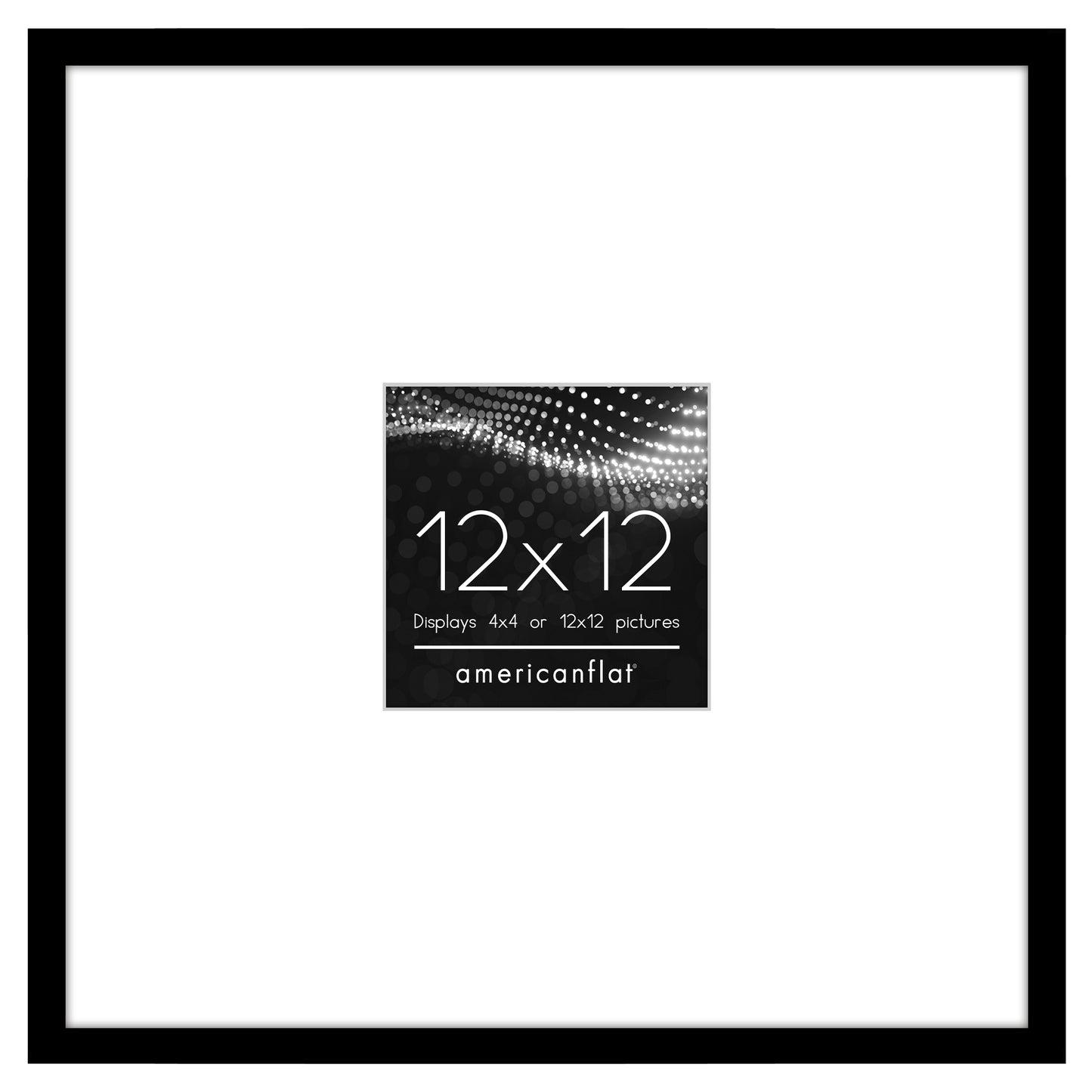 Picture Frame | Decorative Thin Border | Oversized Mat | Shatter-Resistant Glass