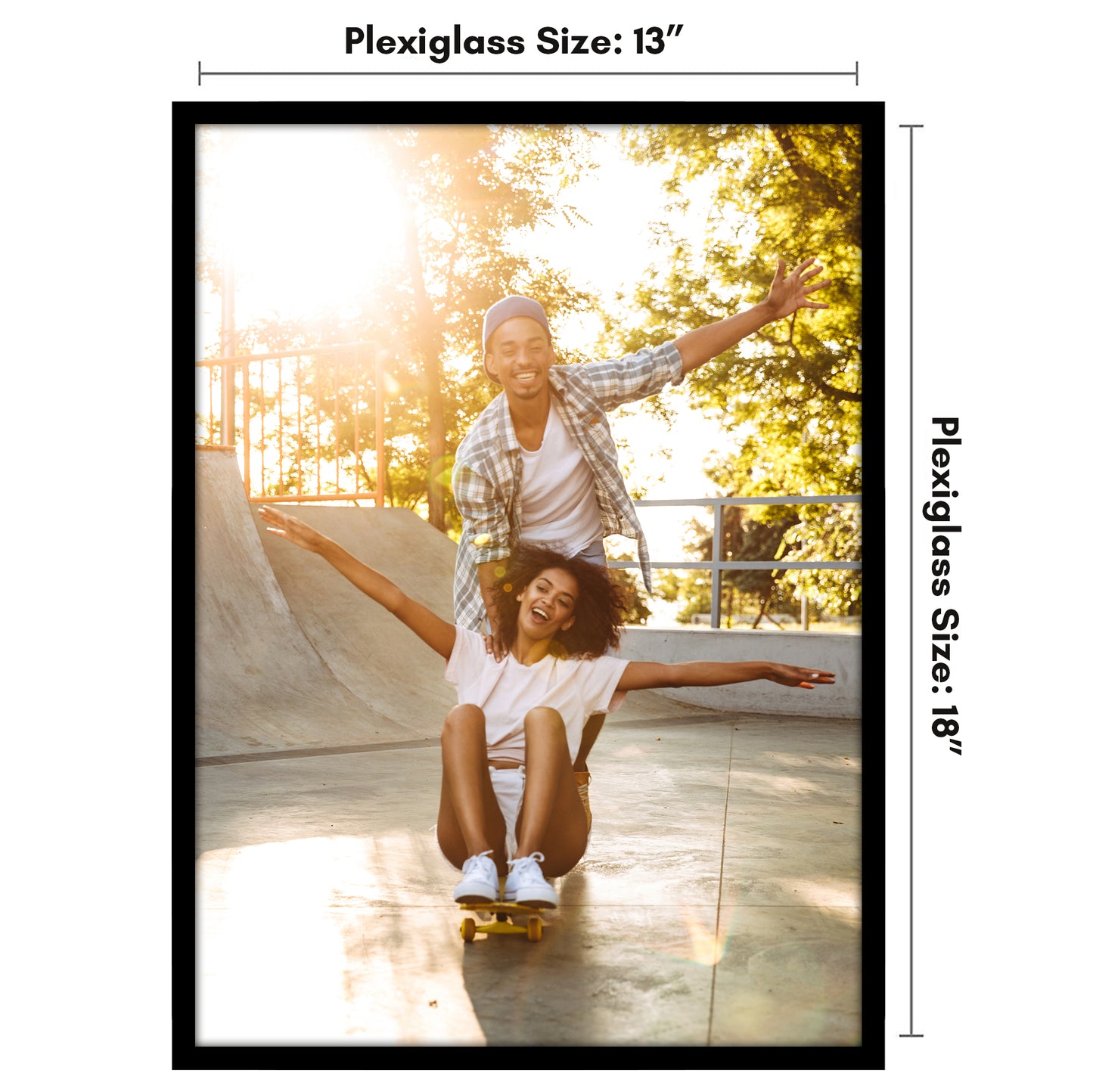 Poster Frame | Modern Design | Shatter-Resistant Glass | Dual Sawtooth Hangers