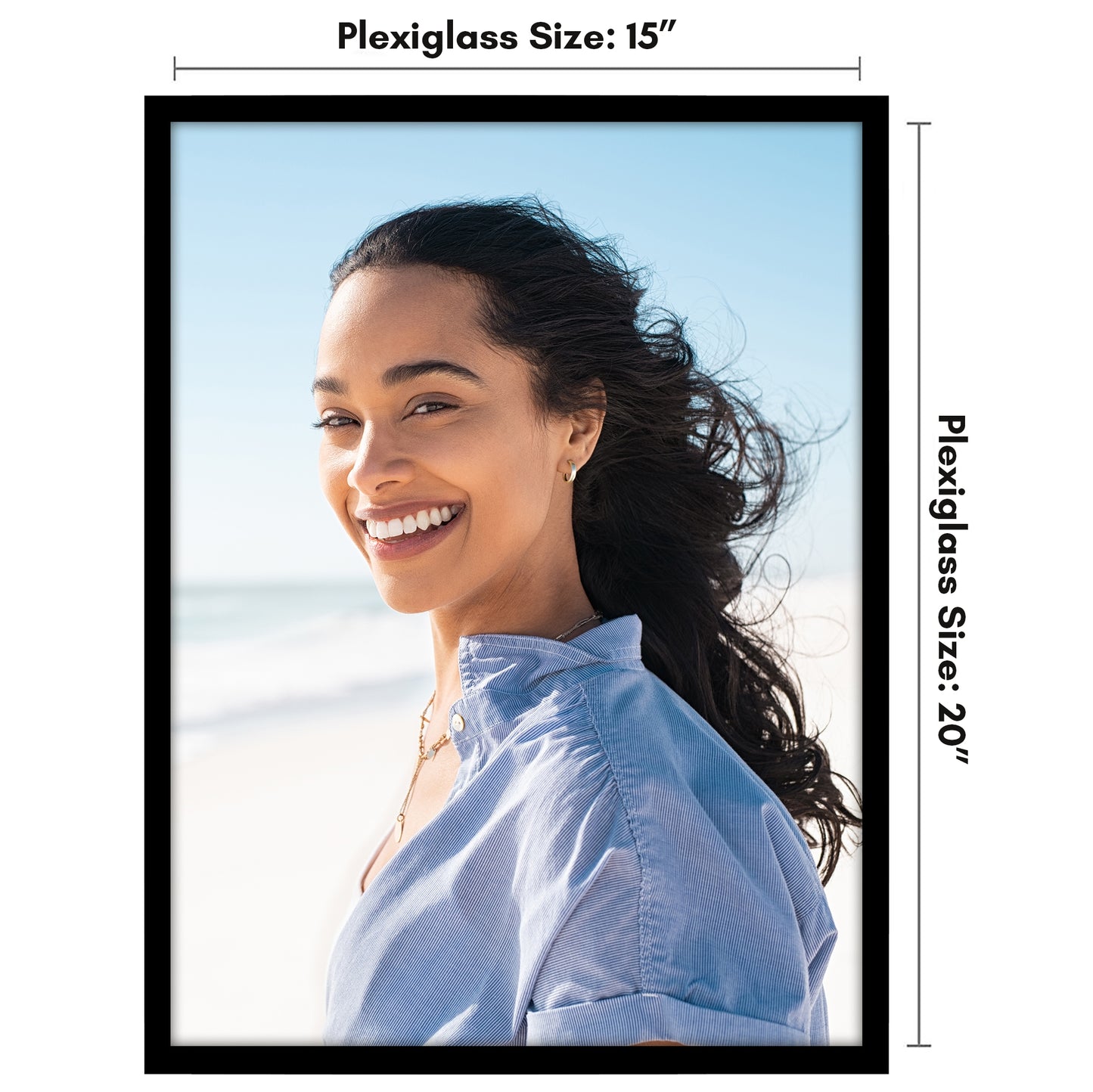 Poster Frame | Modern Design | Shatter-Resistant Glass | Dual Sawtooth Hangers
