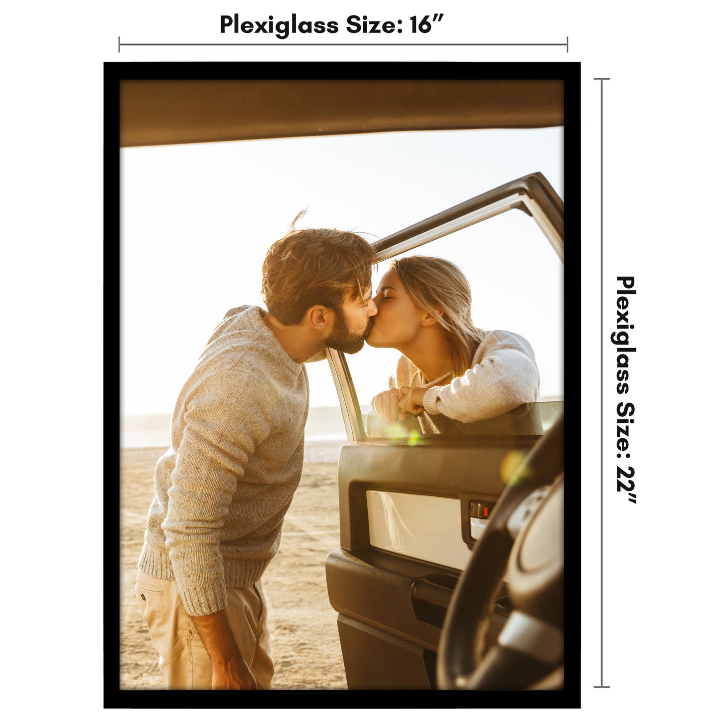 Poster Frame | Modern Design | Shatter-Resistant Glass | Dual Sawtooth Hangers
