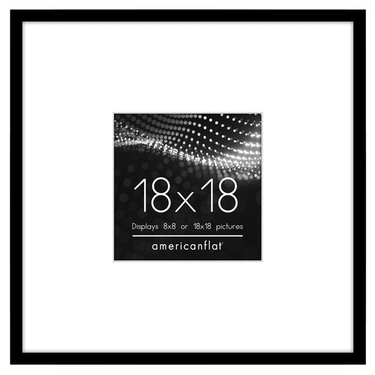 Picture Frame | Decorative Thin Border | Oversized Mat | Shatter-Resistant Glass