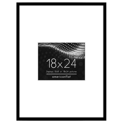 Picture Frame | Decorative Thin Border | Oversized Mat | Shatter-Resistant Glass