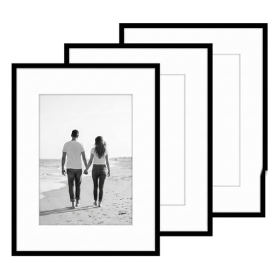 Streamline Matted Picture Frame — 18x24 / Black / 3 Pack