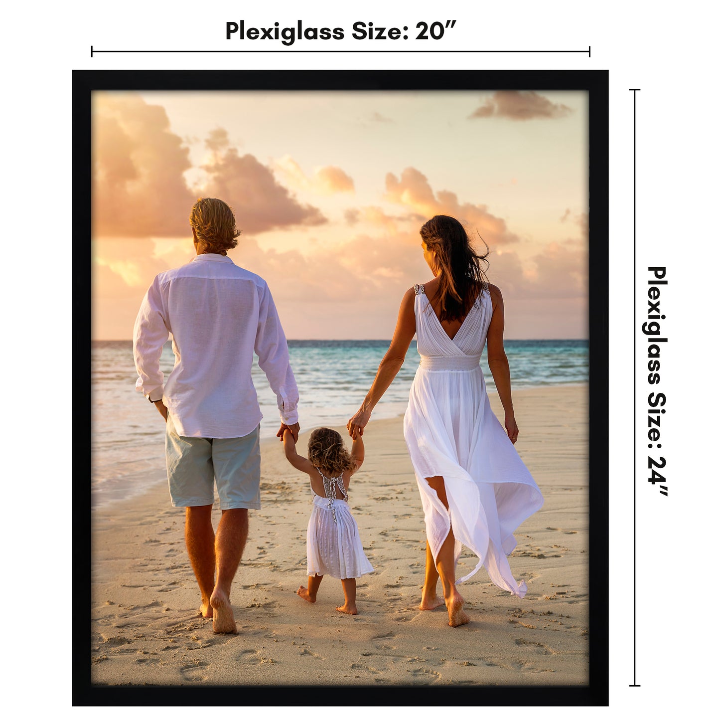 Poster Frame | Modern Design | Shatter-Resistant Glass | Dual Sawtooth Hangers