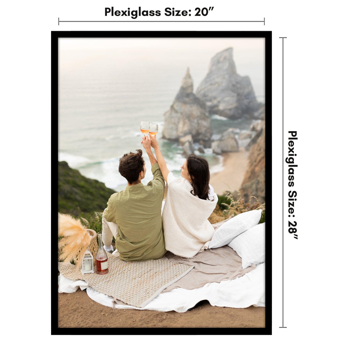 Poster Frame | Modern Design | Shatter-Resistant Glass | Dual Sawtooth Hangers