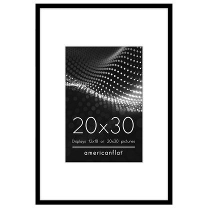 Picture Frame | Decorative Thin Border | Oversized Mat | Shatter-Resistant Glass