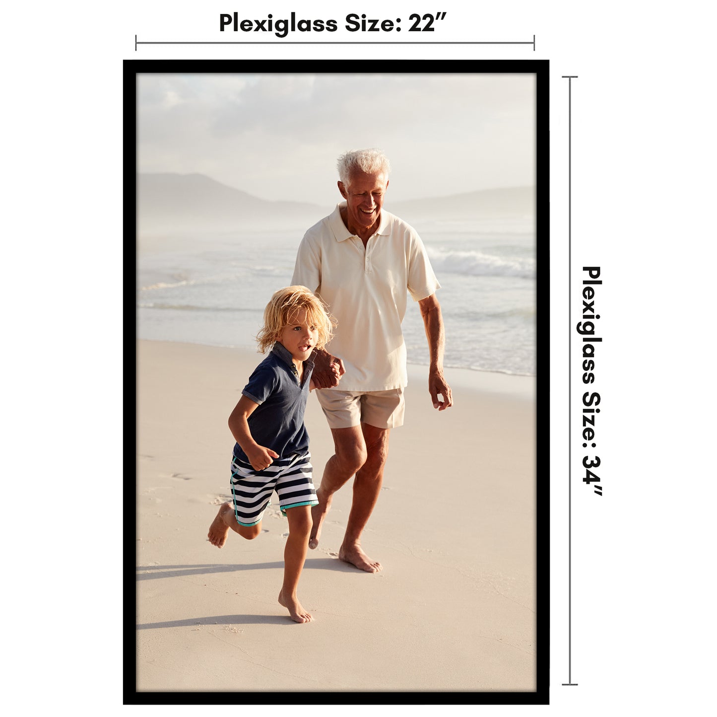 Poster Frame | Modern Design | Shatter-Resistant Glass | Dual Sawtooth Hangers