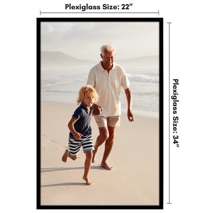 Poster Frame | Modern Design | Shatter-Resistant Glass | Dual Sawtooth Hangers