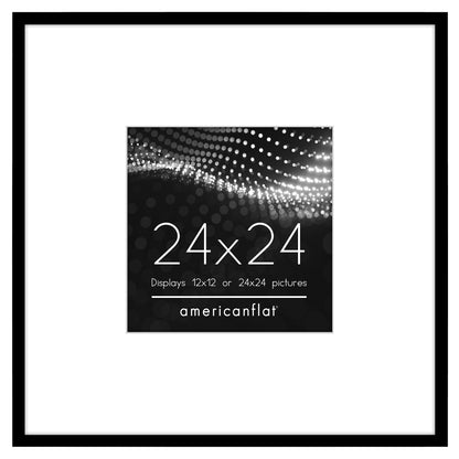 Picture Frame | Decorative Thin Border | Oversized Mat | Shatter-Resistant Glass