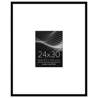 Picture Frame | Decorative Thin Border | Oversized Mat | Shatter-Resistant Glass