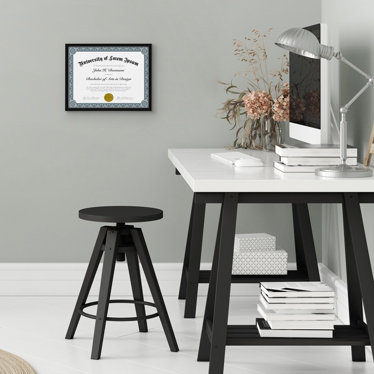 Diploma Frame | Thin Border | Shatter-Resistant Glass | Certificate Display