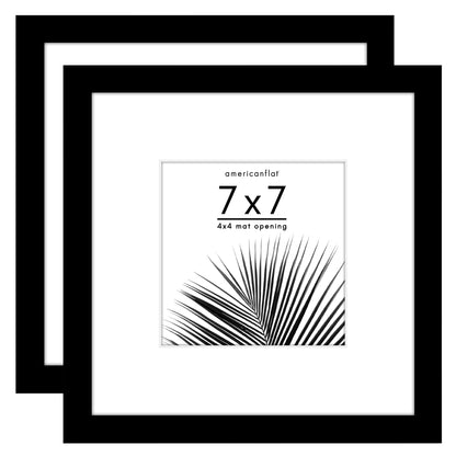 Picture Frame 2 Pack | With Mat | Protective Plexiglass Cover | Wall Decor
