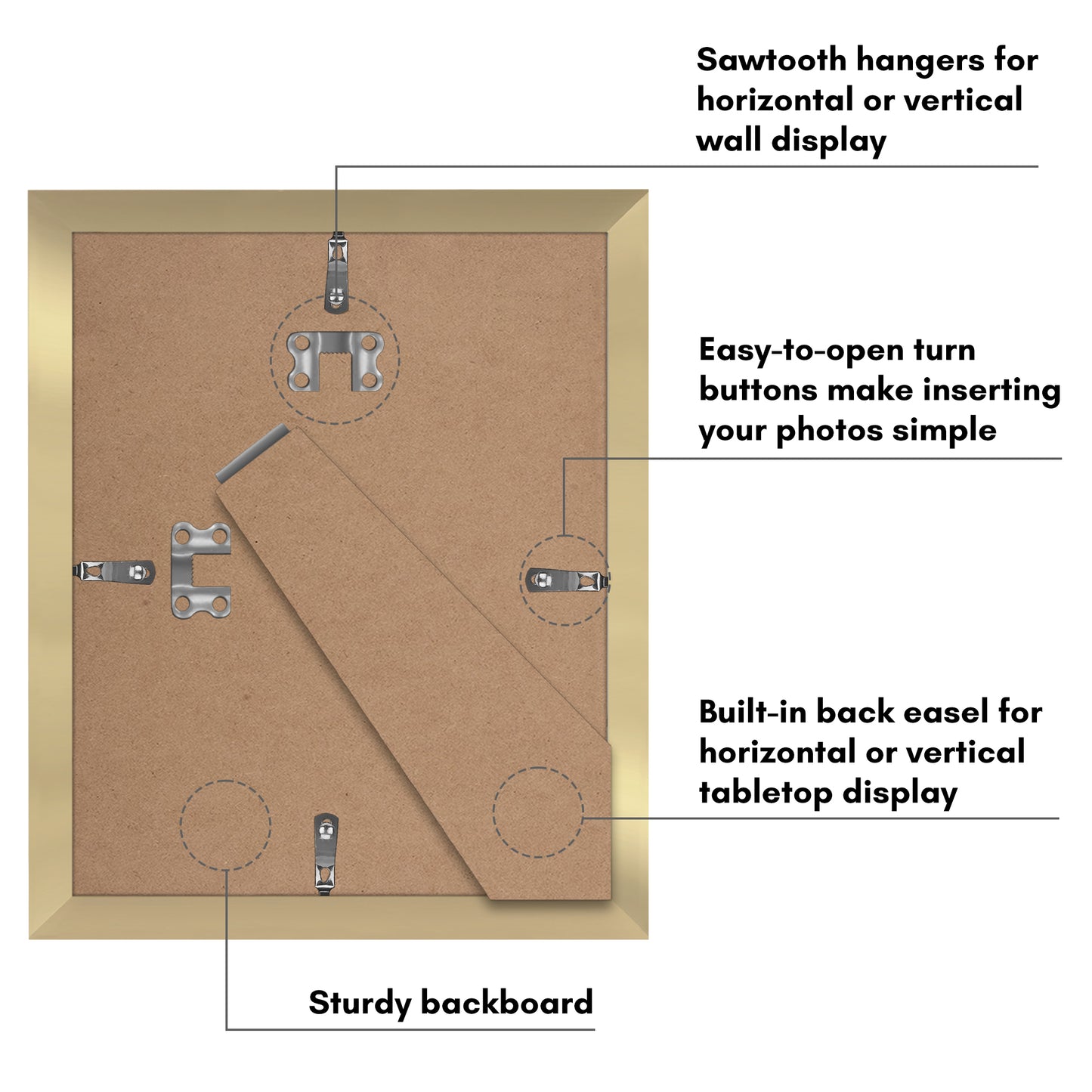 Set of 2 - Classic Gallery Picture Frame with Mat | Galleria Collection