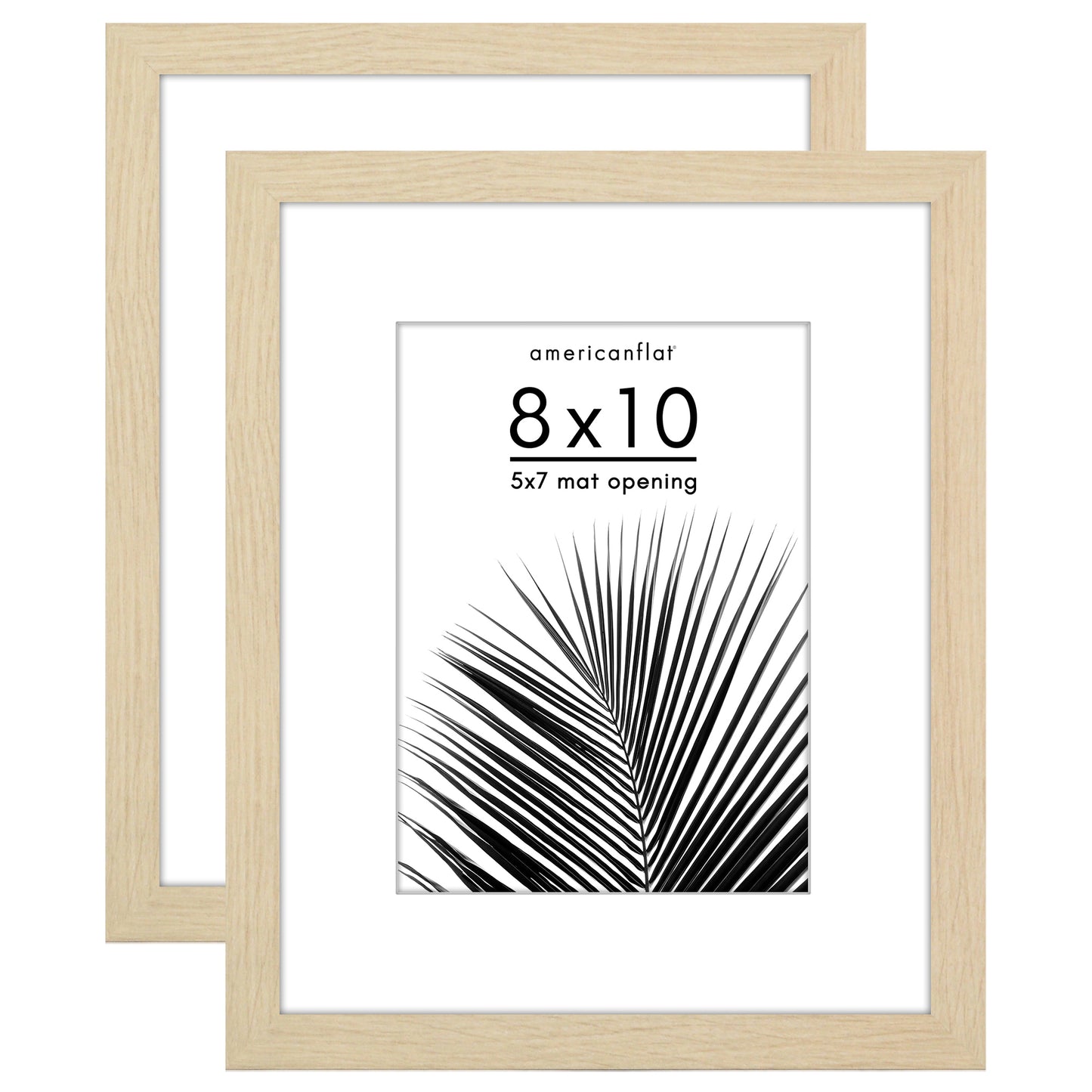 Picture Frame 2 Pack | With Mat | Protective Plexiglass Cover | Wall Decor