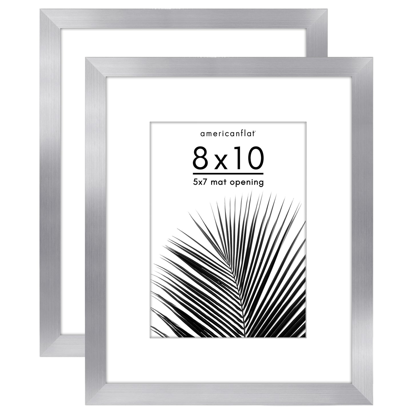 Picture Frame 2 Pack | With Mat | Protective Plexiglass Cover | Wall Decor