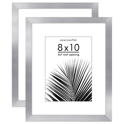 Picture Frame 2 Pack | With Mat | Protective Plexiglass Cover | Wall Decor