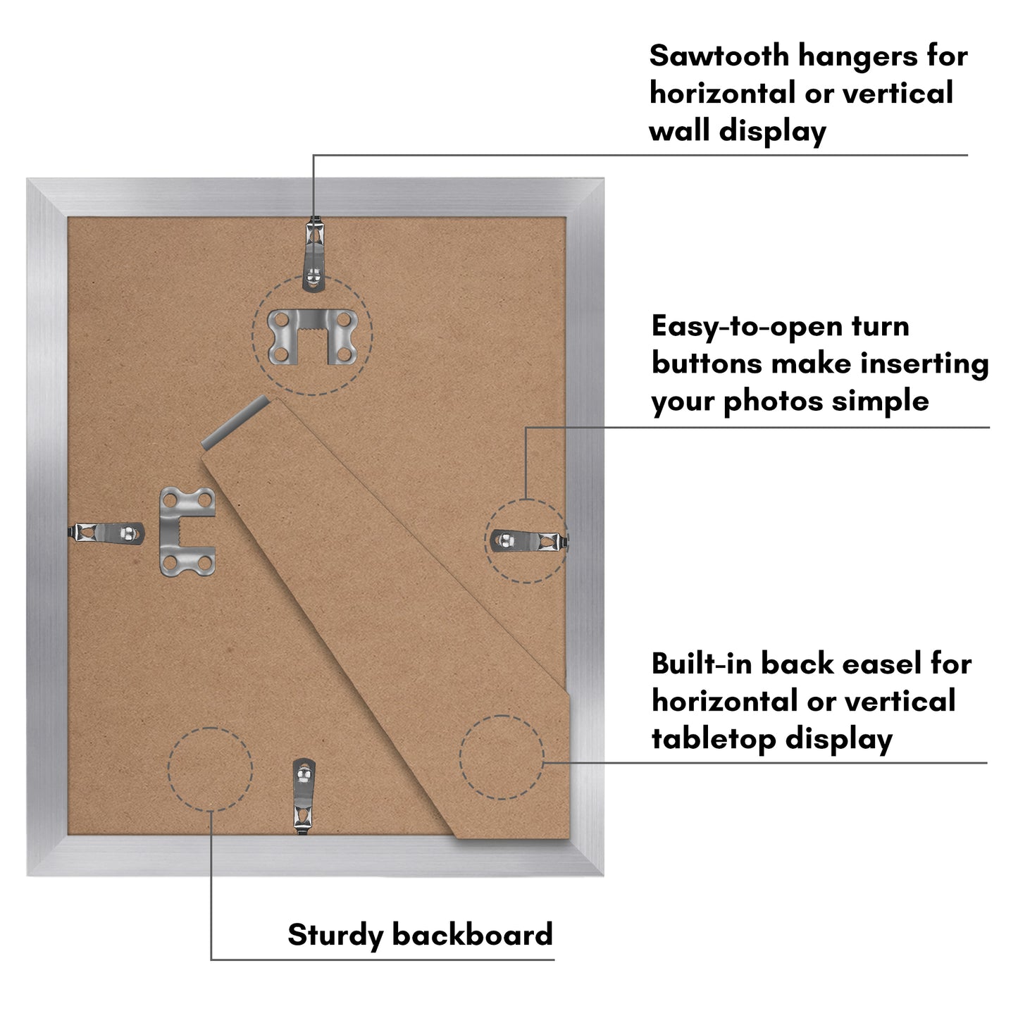 Set of 2 - Classic Gallery Picture Frame with Mat | Galleria Collection