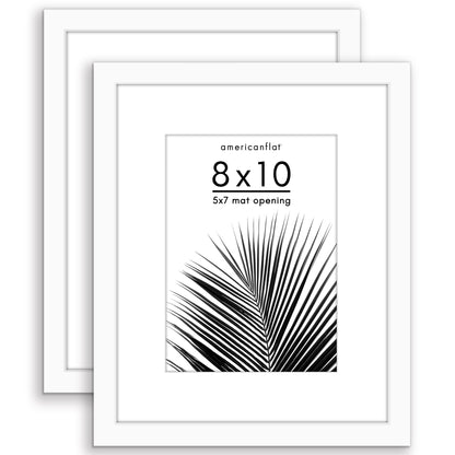 Picture Frame 2 Pack | With Mat | Protective Plexiglass Cover | Wall Decor
