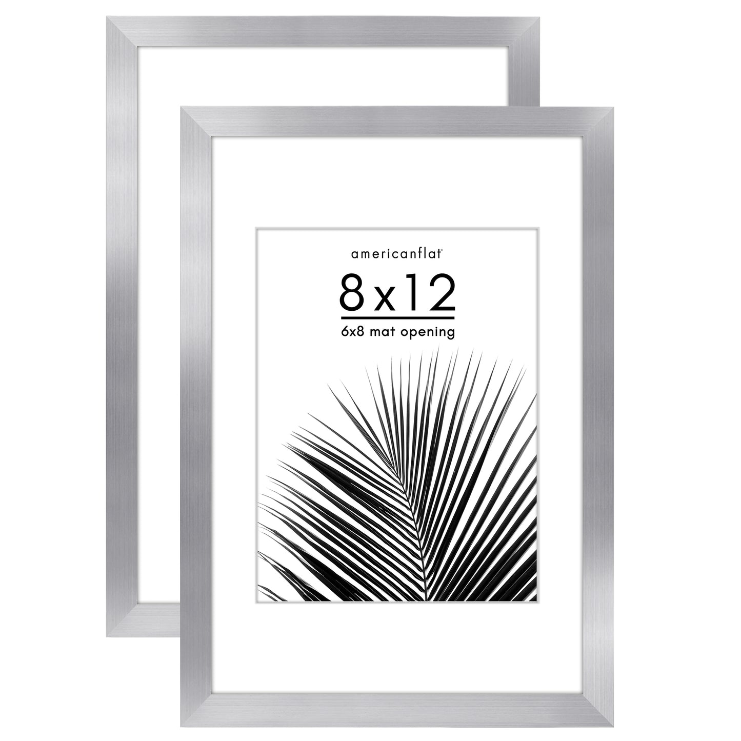 Picture Frame 2 Pack | With Mat | Protective Plexiglass Cover | Wall Decor