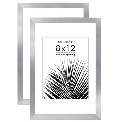 Picture Frame 2 Pack | With Mat | Protective Plexiglass Cover | Wall Decor
